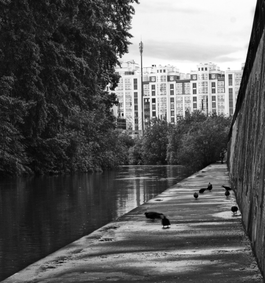 photo "Embankment." tags: black&white, landscape, 