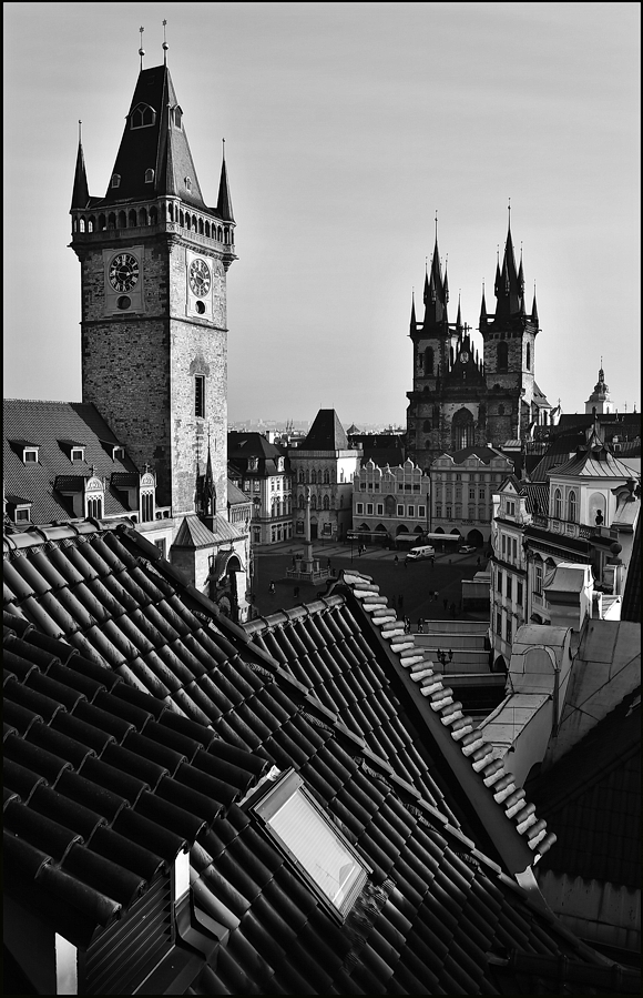 фото "Вид с террасы" метки: черно-белые, архитектура, Prag Prague Praha