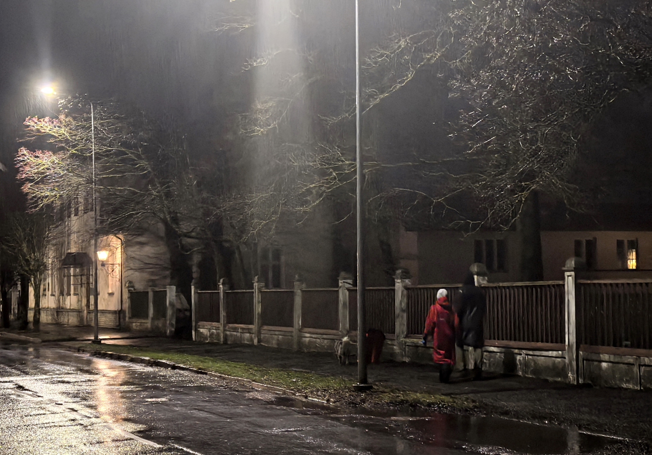 фото "Трое...Зимний, дождливый вечер в Хаапсалу" метки: путешествия, город, 