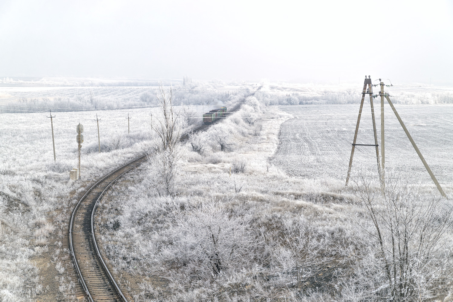 photo "***" tags: landscape, snow, winter, железная дорога