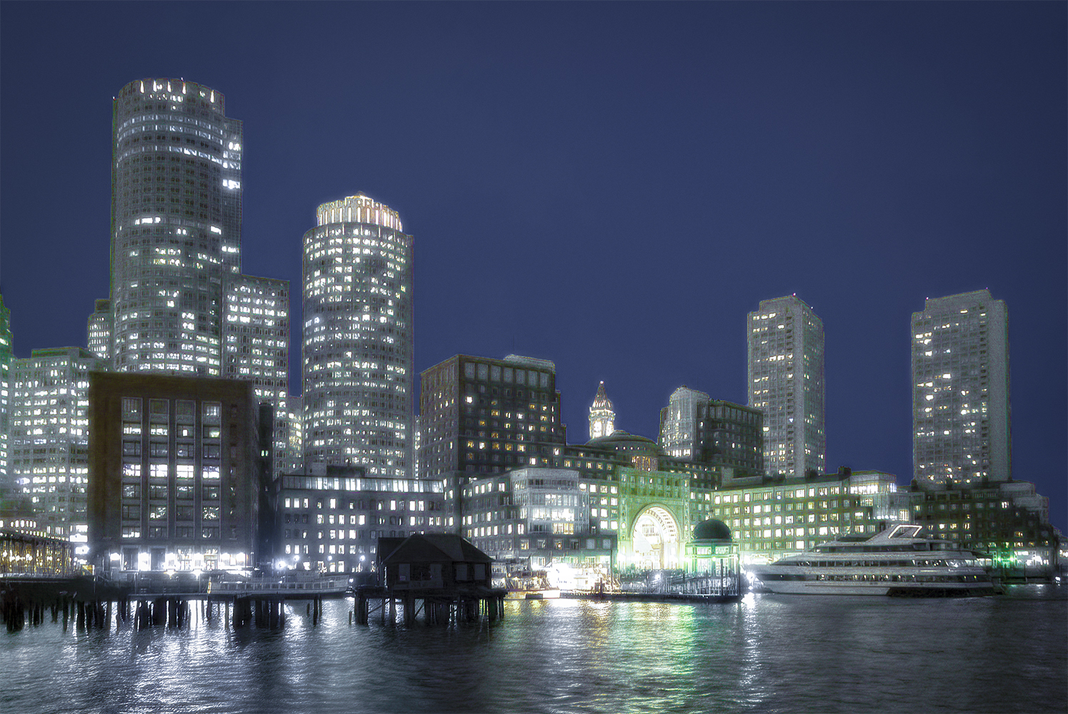 photo "Boston at night" tags: architecture, 