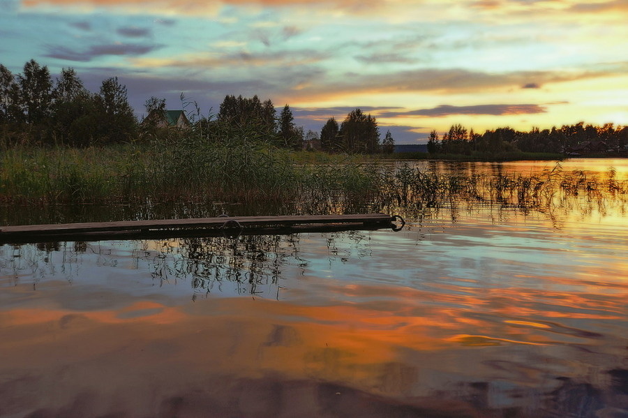 photo "***" tags: landscape, lake, sunset, мостик