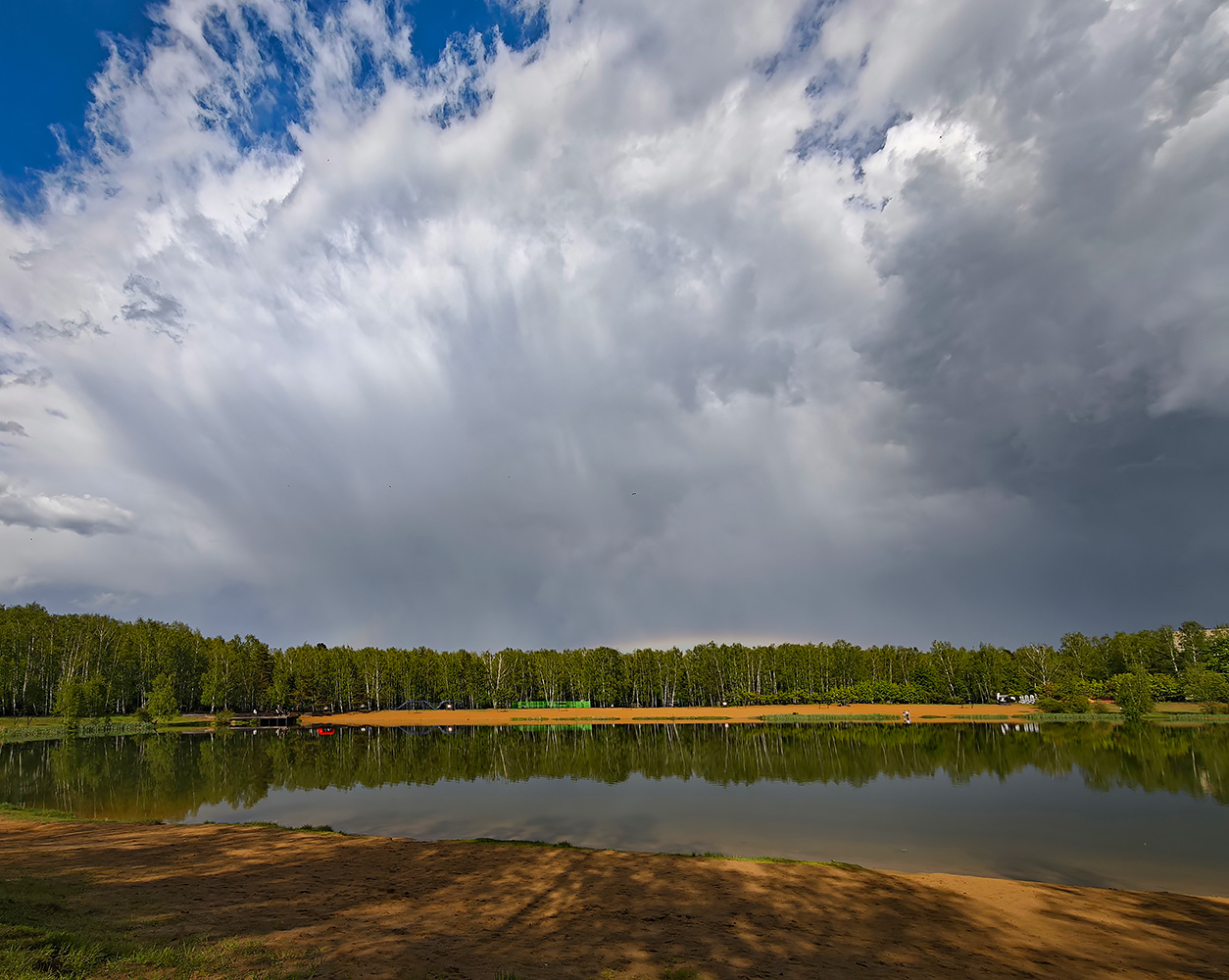 photo "***" tags: landscape, nature, clouds, lake, rain, reflections, spring