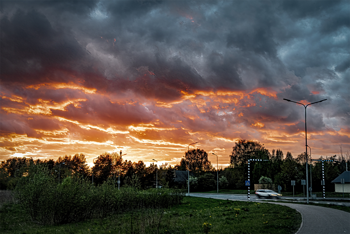 photo "Sunset on the outskirts of the city" tags: landscape, 