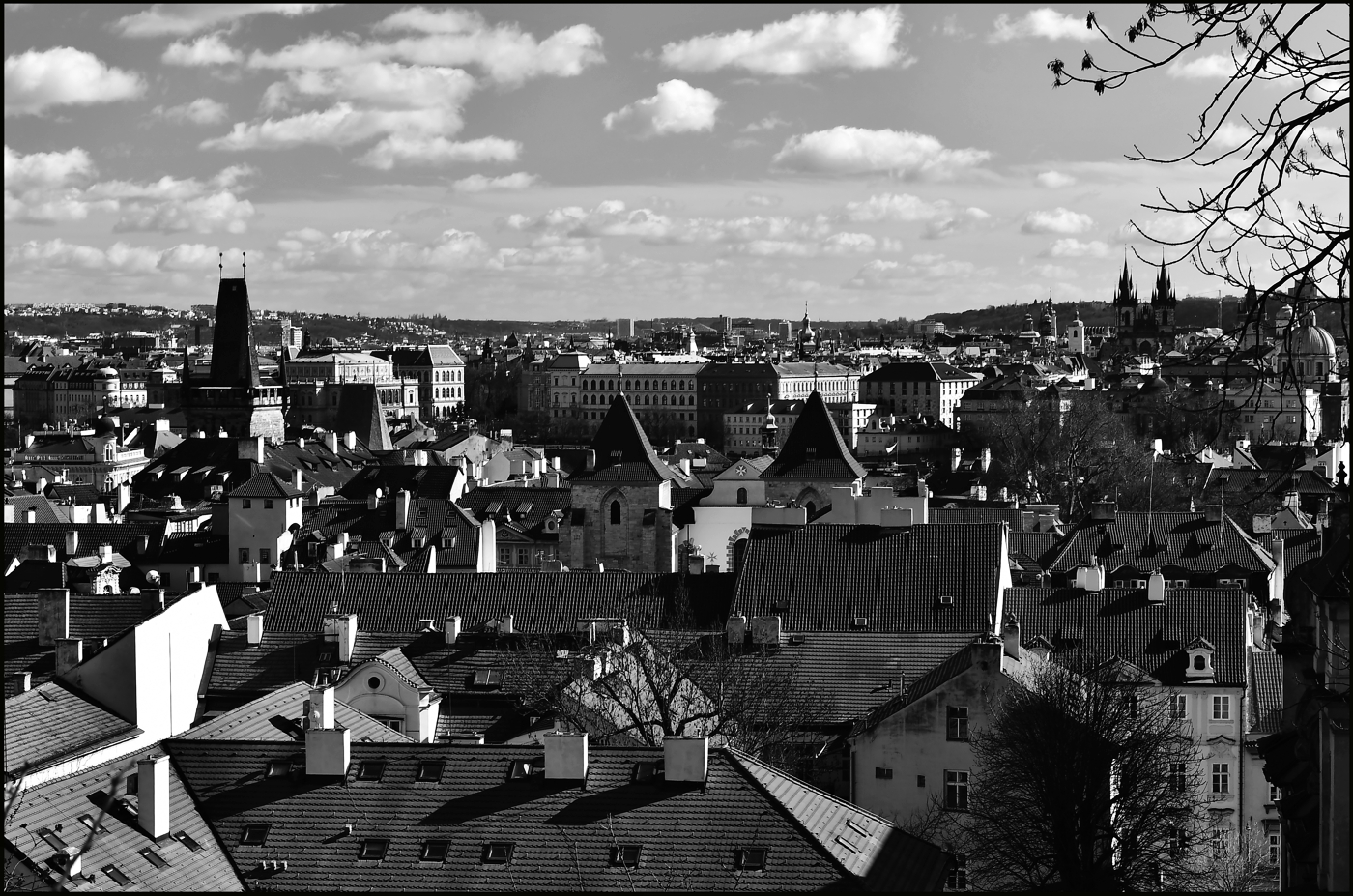 фото "Вид с Петржина-4" метки: черно-белые, архитектура, Prag Prague Praha