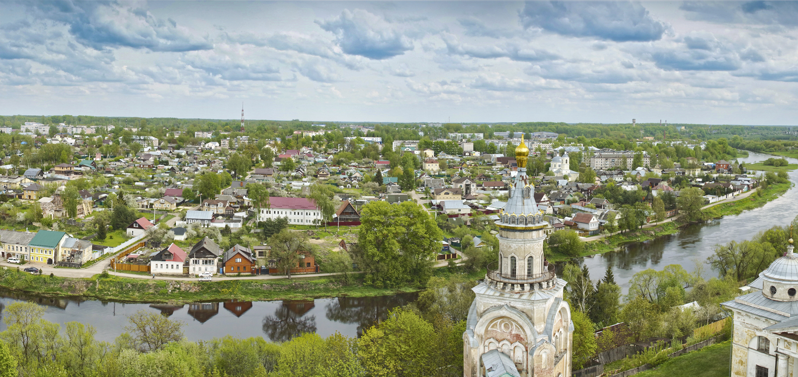 photo "***" tags: city, panoramic, reflections, river, sky, дома, постройки, провинция, улицы, храмы