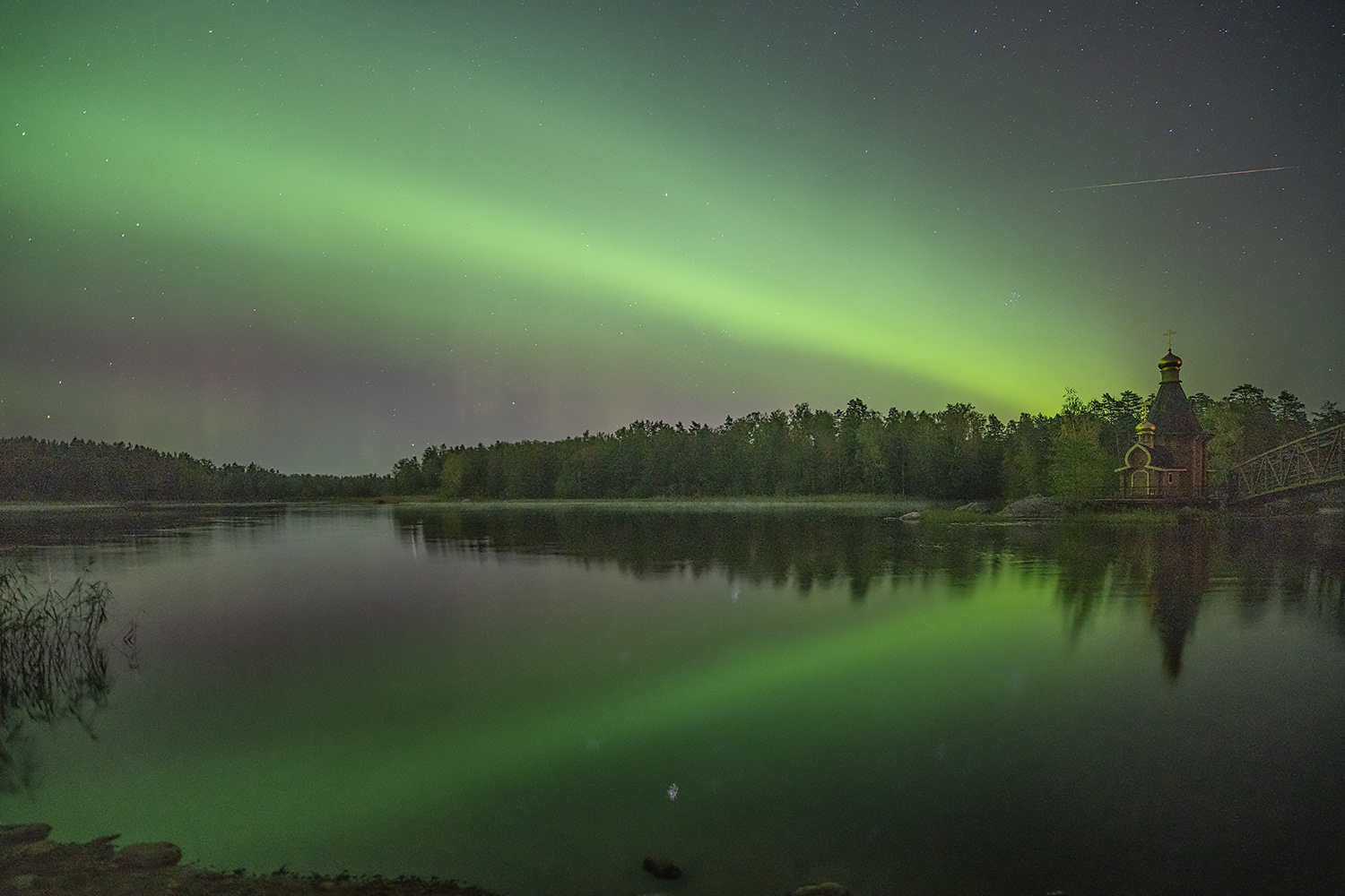photo "Вуокса. Андреевская церковь. Болид. Аврора." tags: nature, 